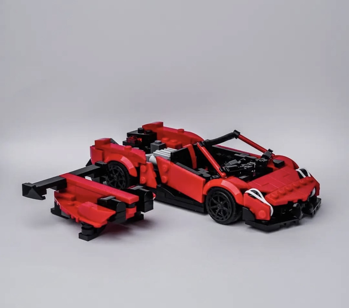 Building Kit- Lamborghini Veneno Roadster Red Inspired